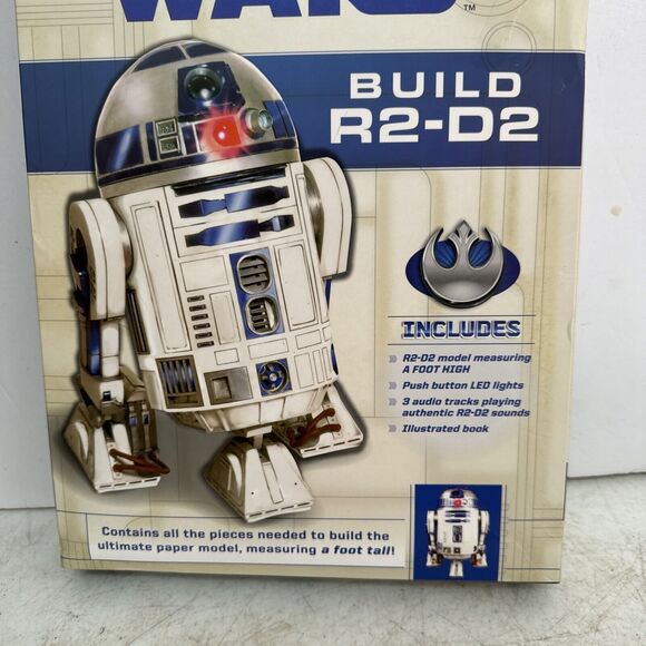 Star Wars Build R2-D2 Paper Craft Model Kit Authentic Sound Module LED Lite 12" - Picture 4 of 9